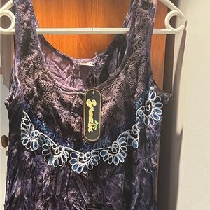 Shoreline Purple and Blue Midi Dress